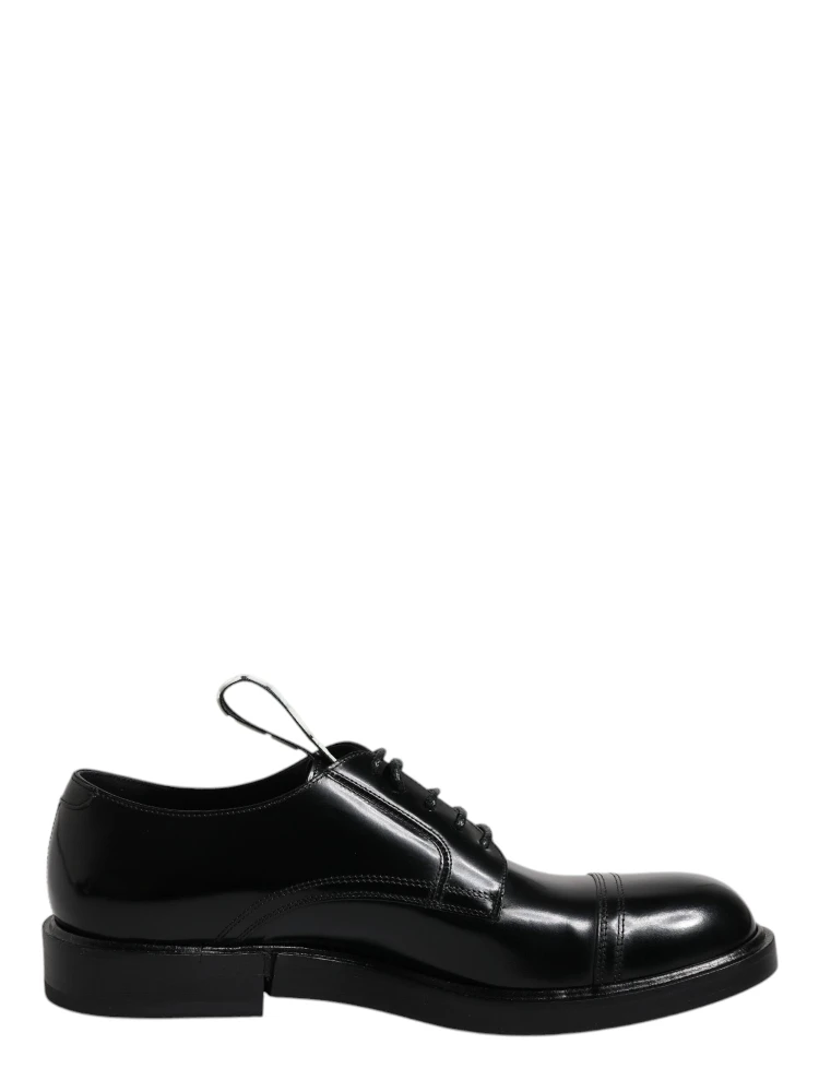 Black Patent Leather Derby Lace Up Formal Dress Shoes