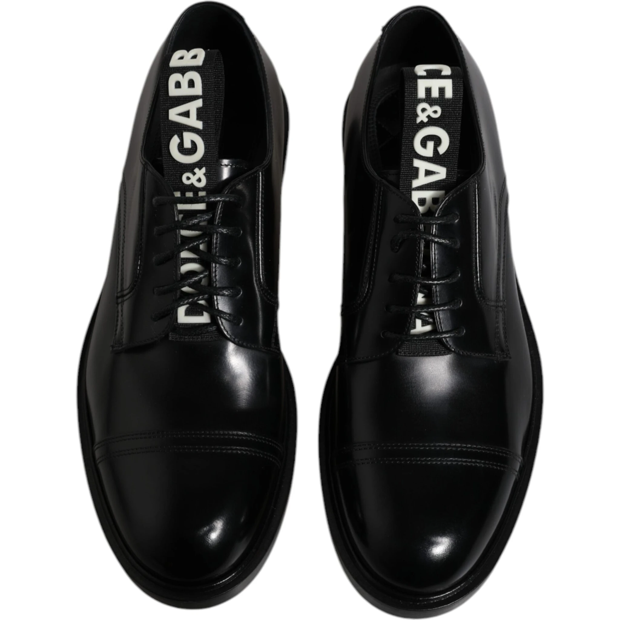 Black Patent Leather Derby Lace Up Formal Dress Shoes