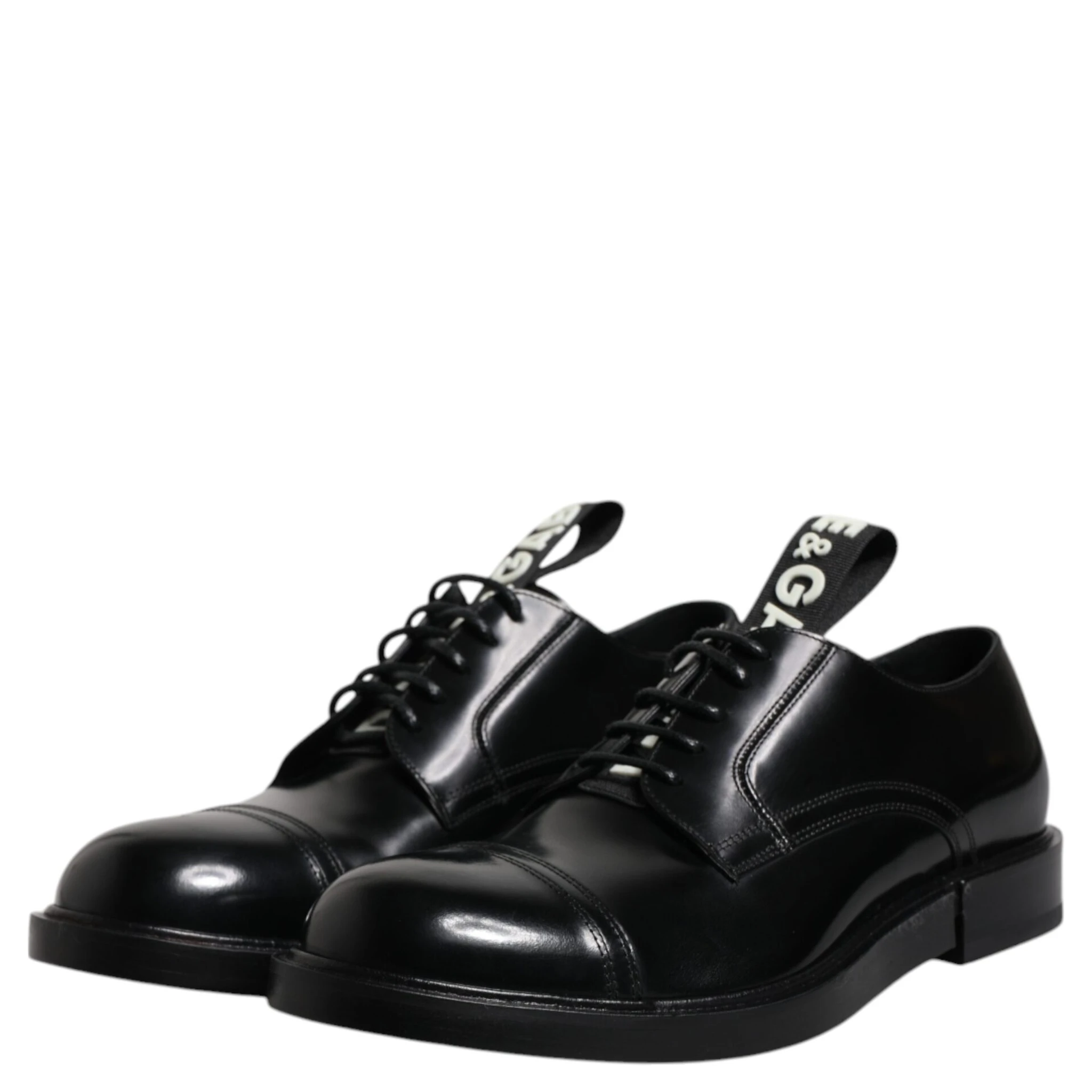 Black Patent Leather Derby Lace Up Formal Dress Shoes