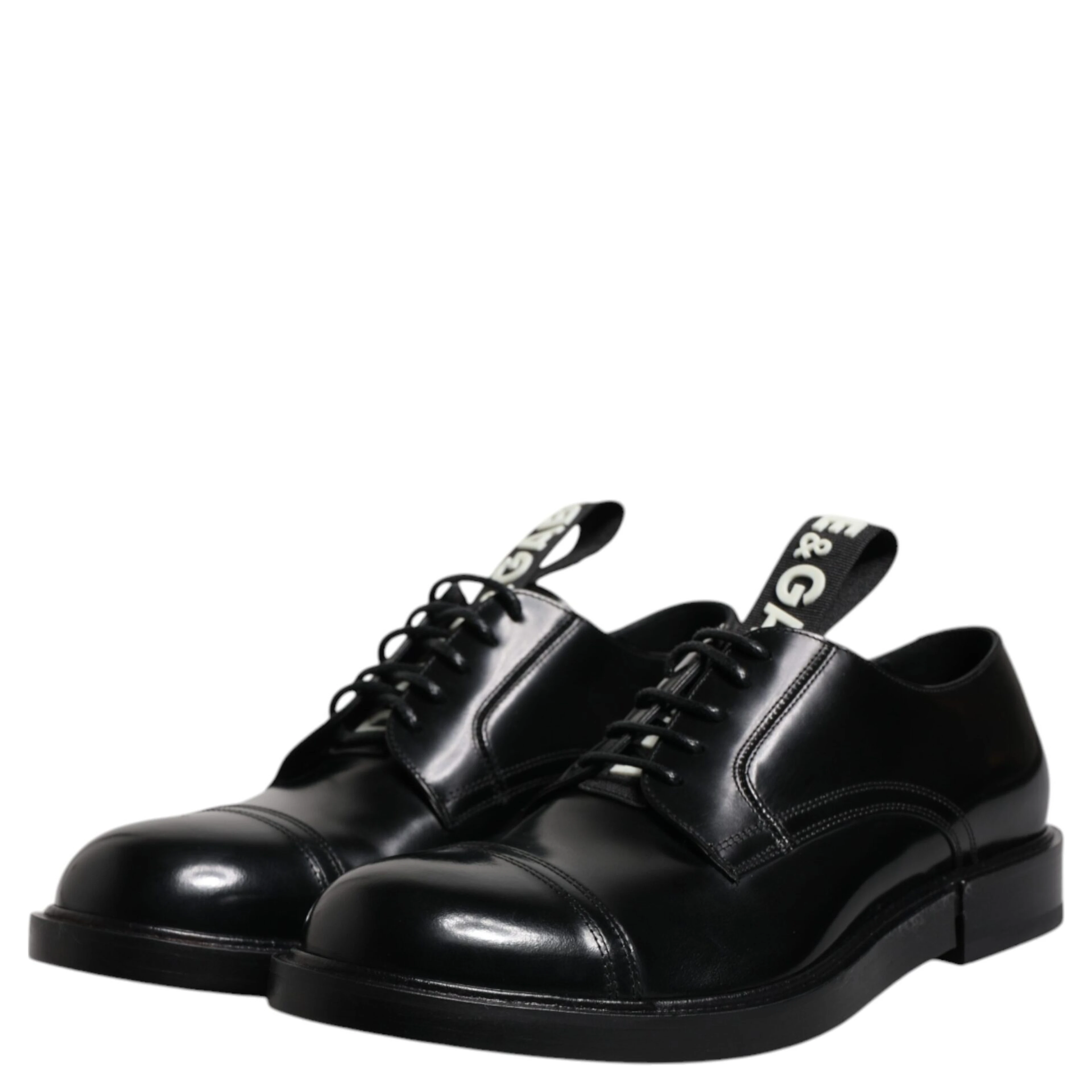 Black Patent Leather Derby Lace Up Formal Dress Shoes