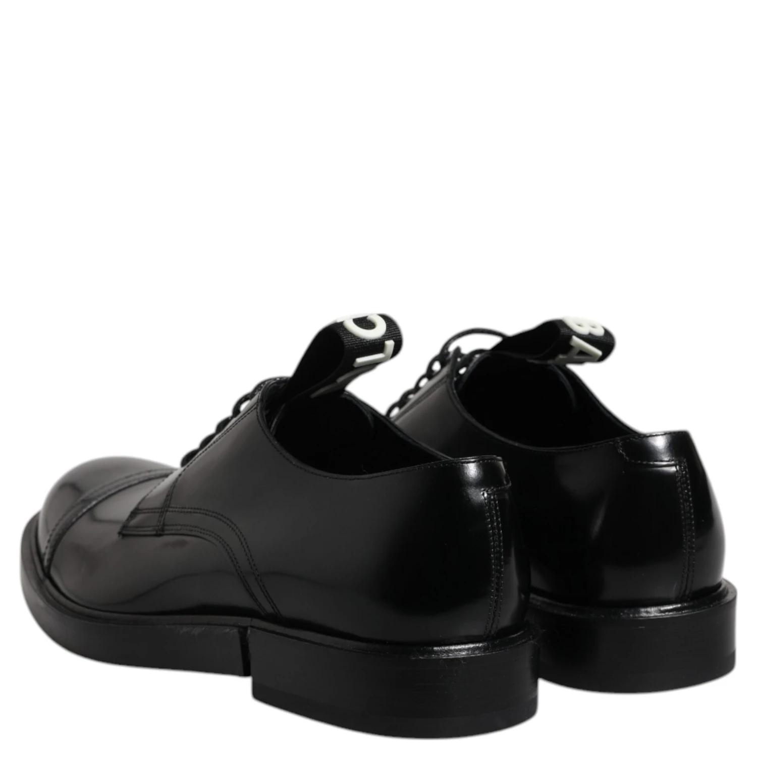 Black Patent Leather Derby Lace Up Formal Dress Shoes