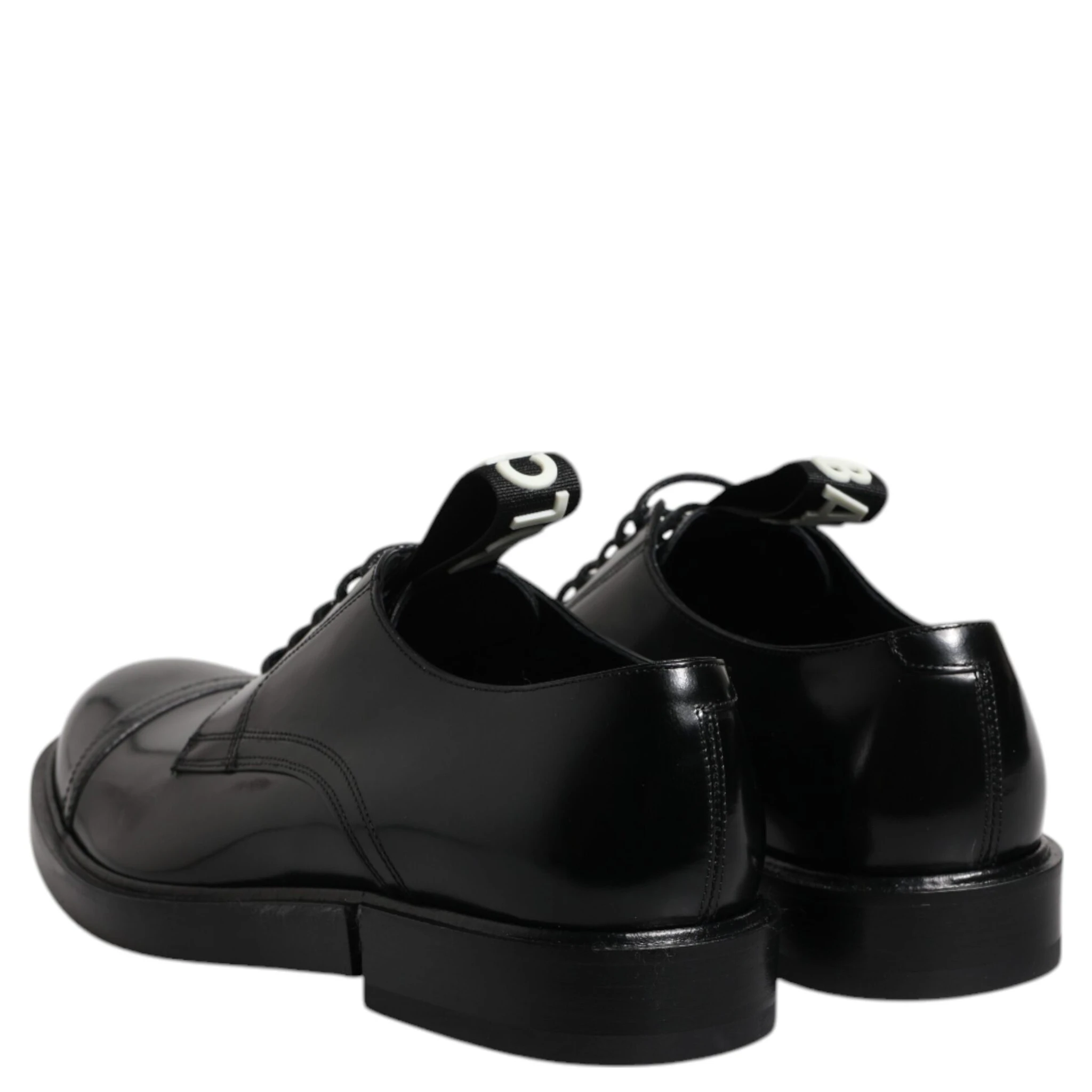 Black Patent Leather Derby Lace Up Formal Dress Shoes