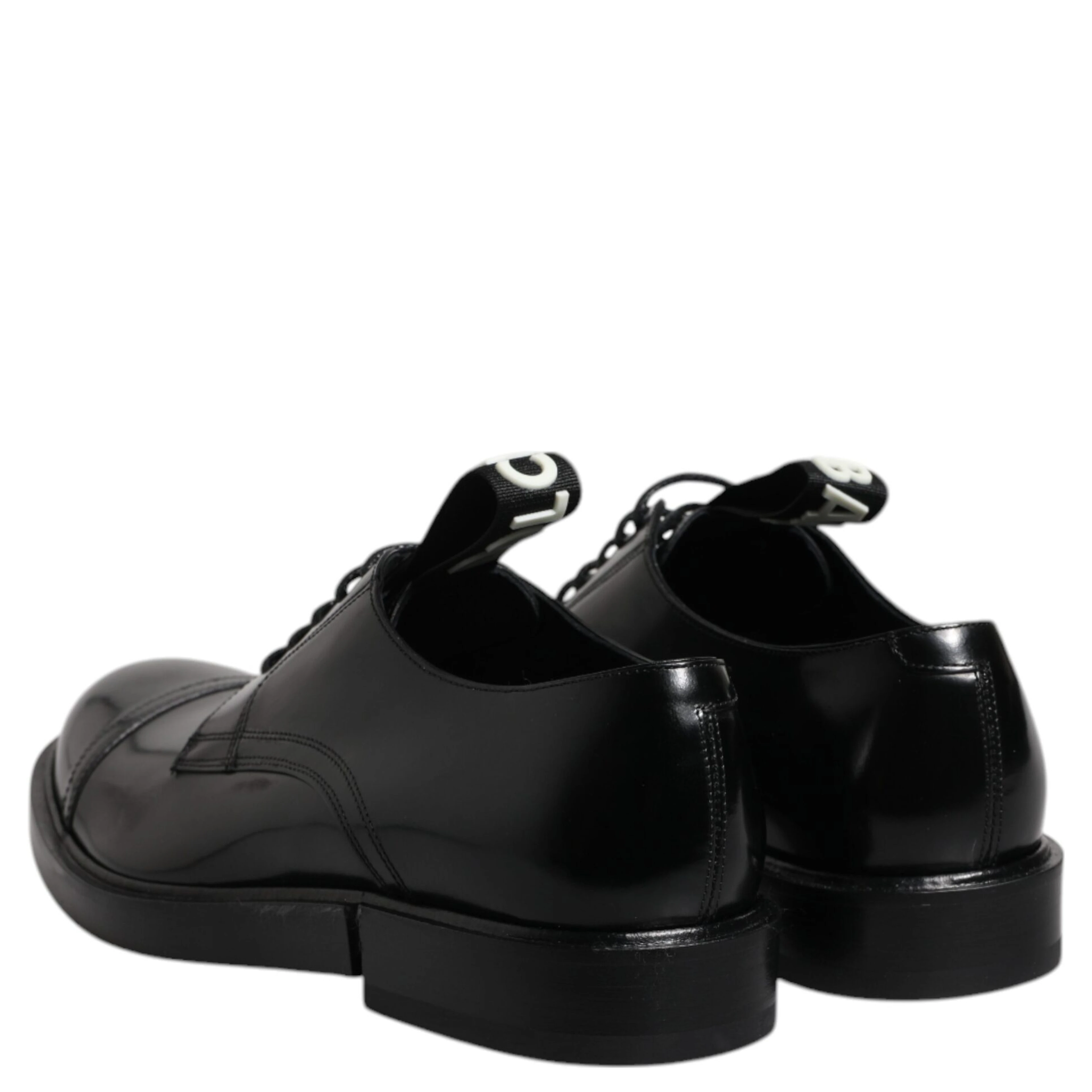 Black Patent Leather Derby Lace Up Formal Dress Shoes