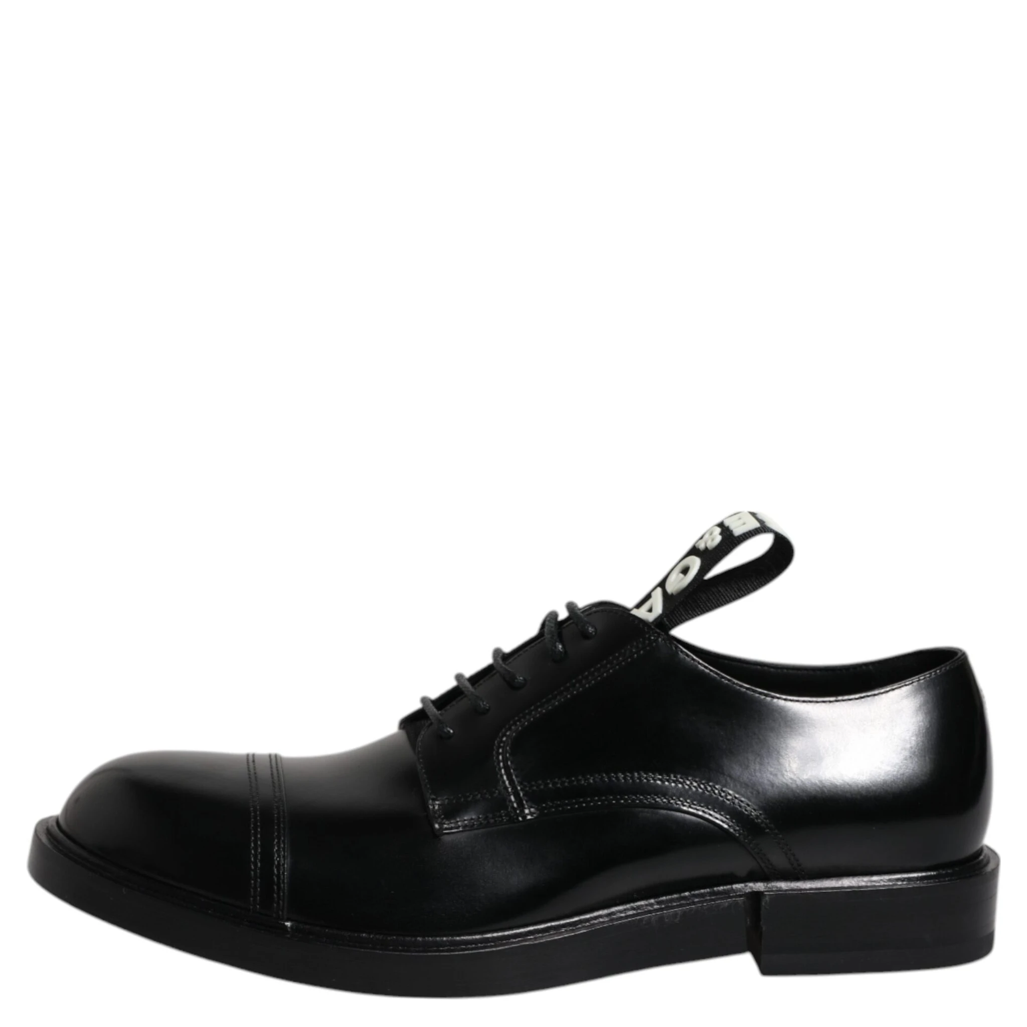 Black Patent Leather Derby Lace Up Formal Dress Shoes