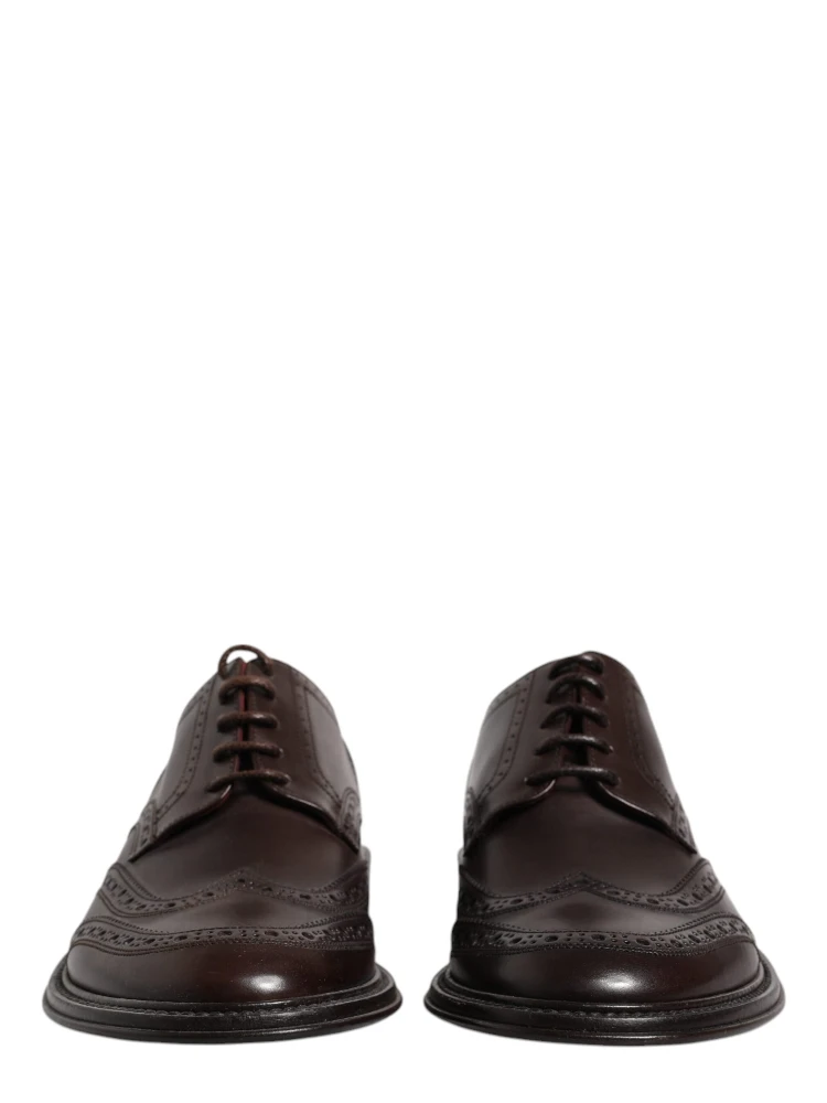 Brown Leather Derby Wingtip Lace Up Formal Dress Shoes alternative