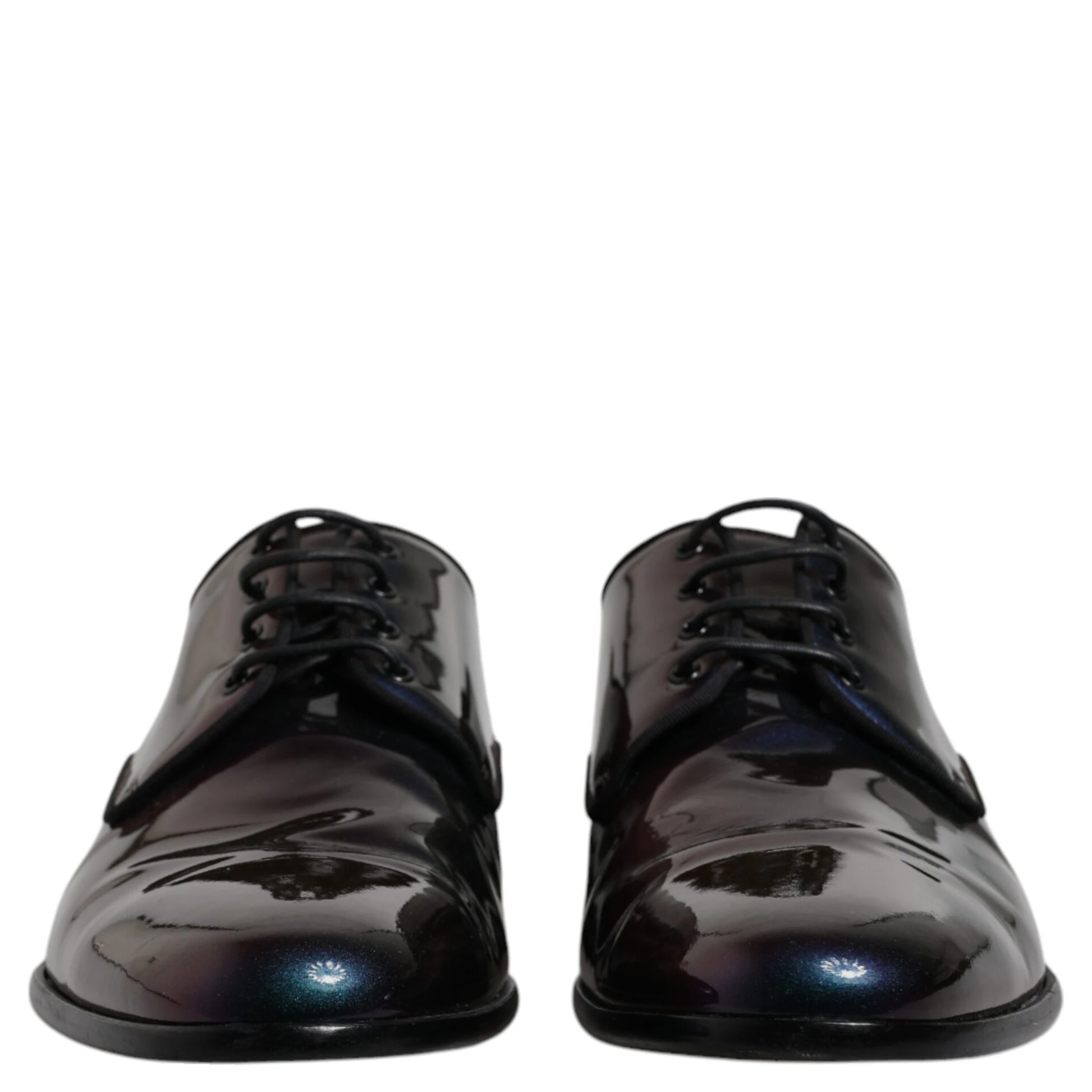 Multicolor Peacock Patent Leather Derby Men Dress Shoes