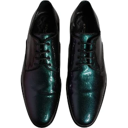 Multicolor Peacock Patent Leather Derby Men Dress Shoes