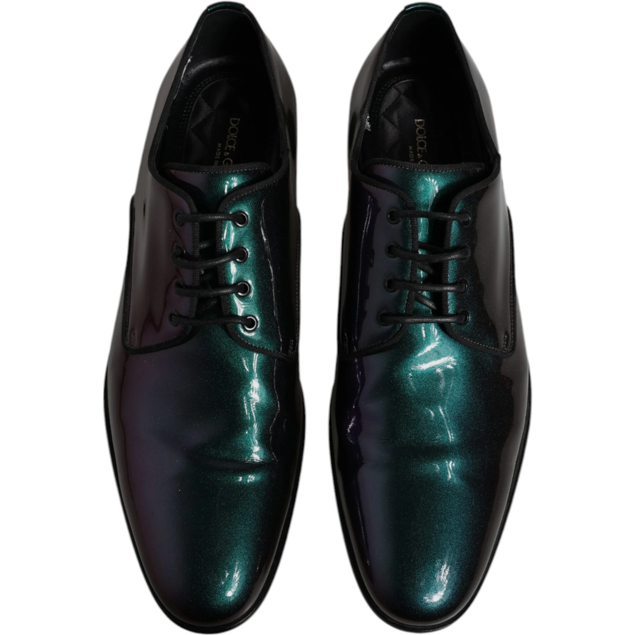 Multicolor Peacock Patent Leather Derby Men Dress Shoes