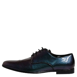 Multicolor Peacock Patent Leather Derby Men Dress Shoes