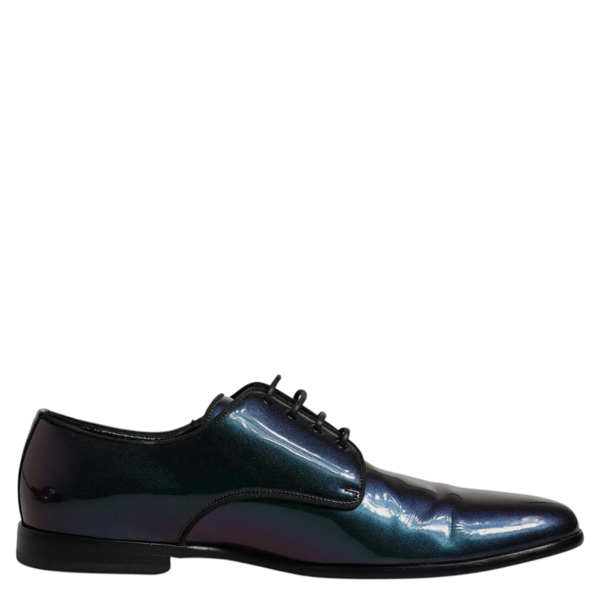 Multicolor Peacock Patent Leather Derby Men Dress Shoes