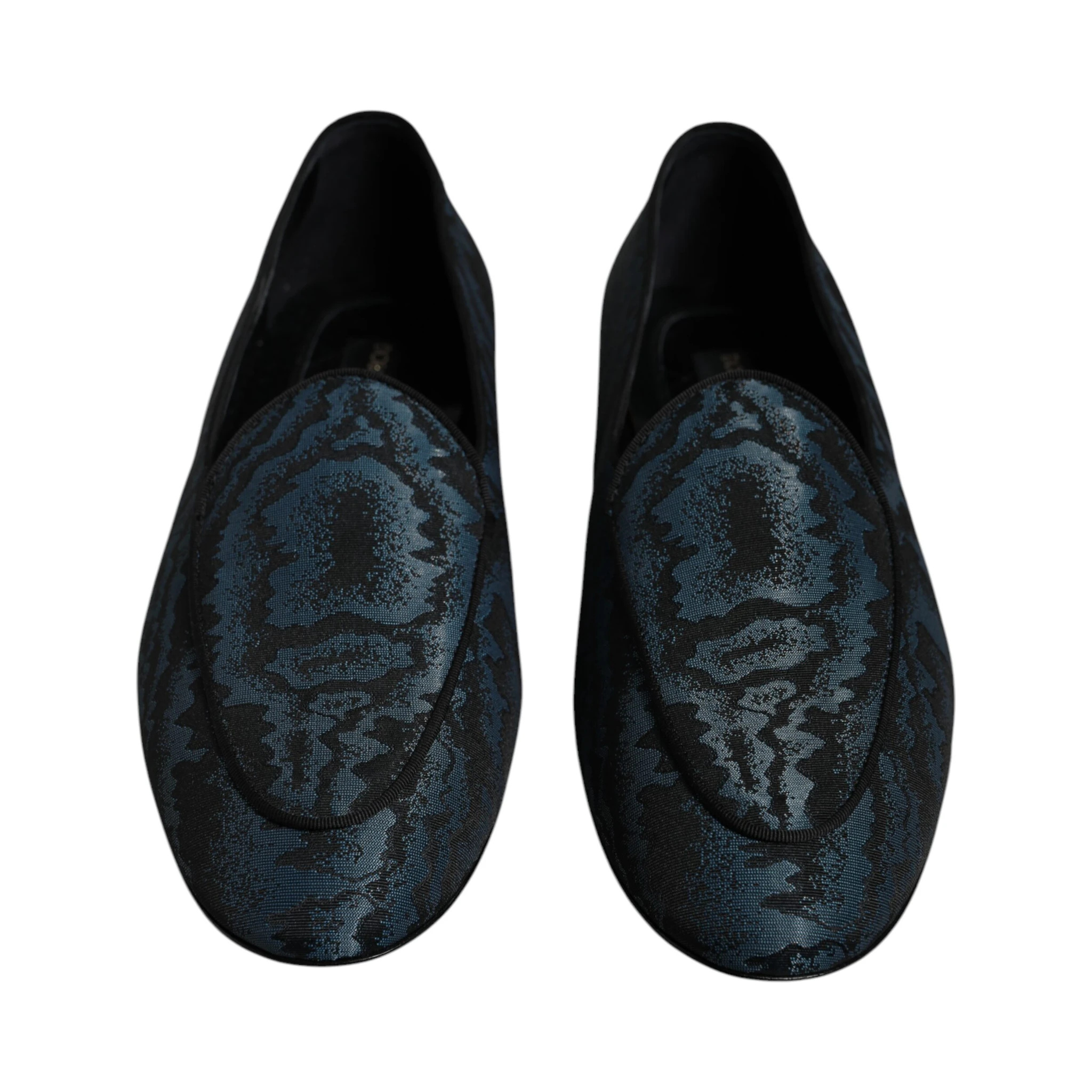 Blue Black Flats Men Loafers Dress Shoes