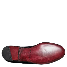 Black Velvet Floral Gun Loafers Dress Shoes