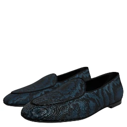 Blue Black Flats Men Loafers Dress Shoes