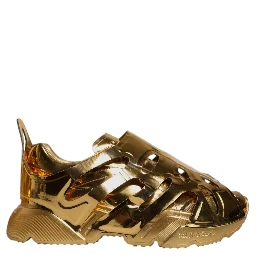 Gold Daymaster Leather Low Top Sneakers Shoes