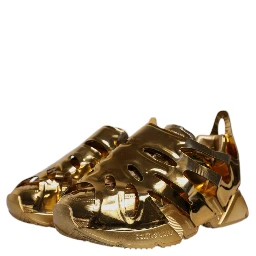 Gold Daymaster Leather Low Top Sneakers Shoes