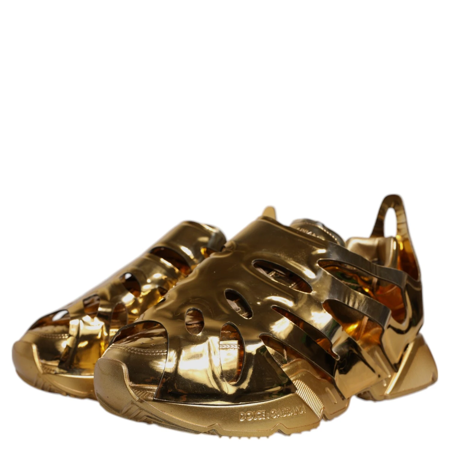 Gold Daymaster Leather Low Top Sneakers Shoes