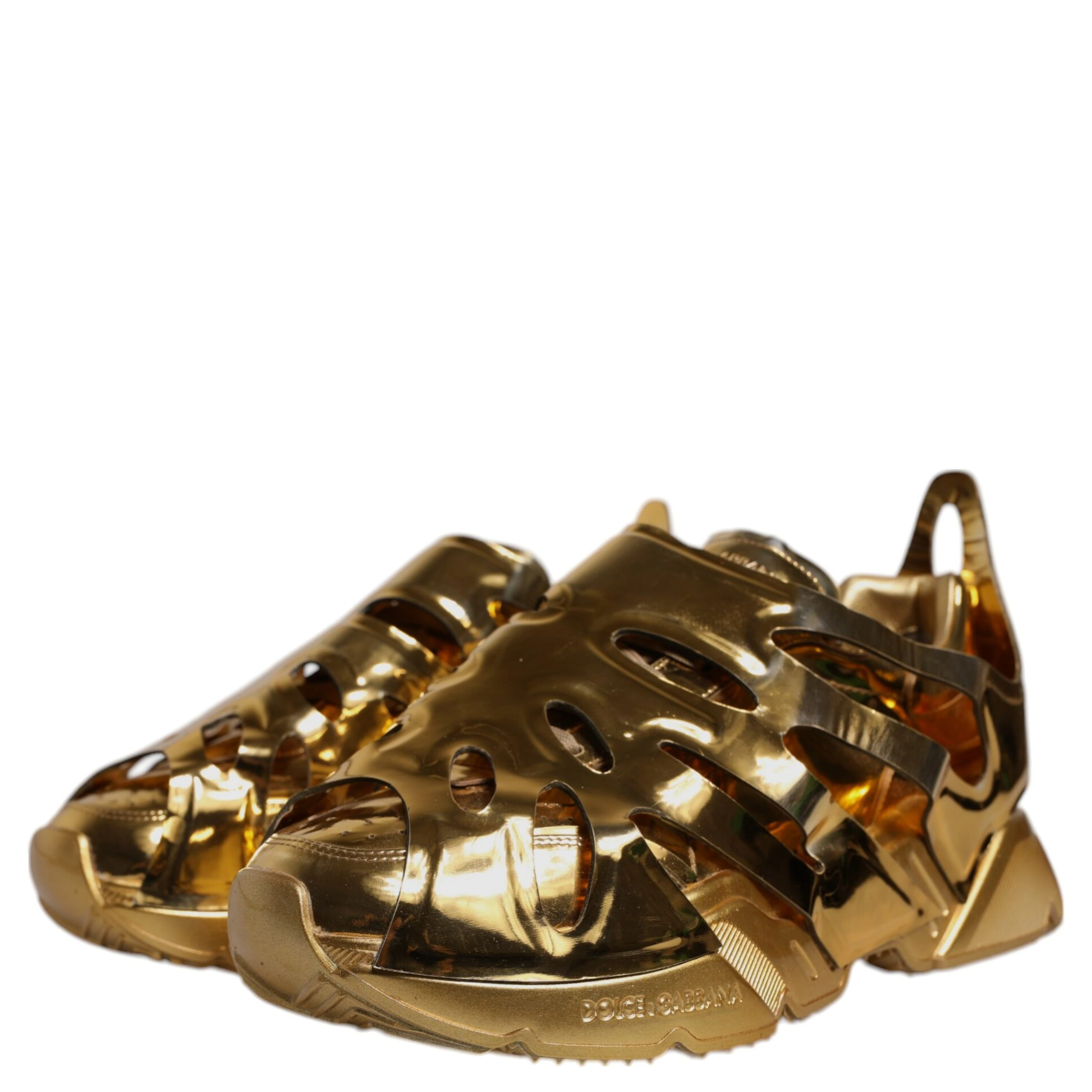 Gold Daymaster Leather Low Top Sneakers Shoes