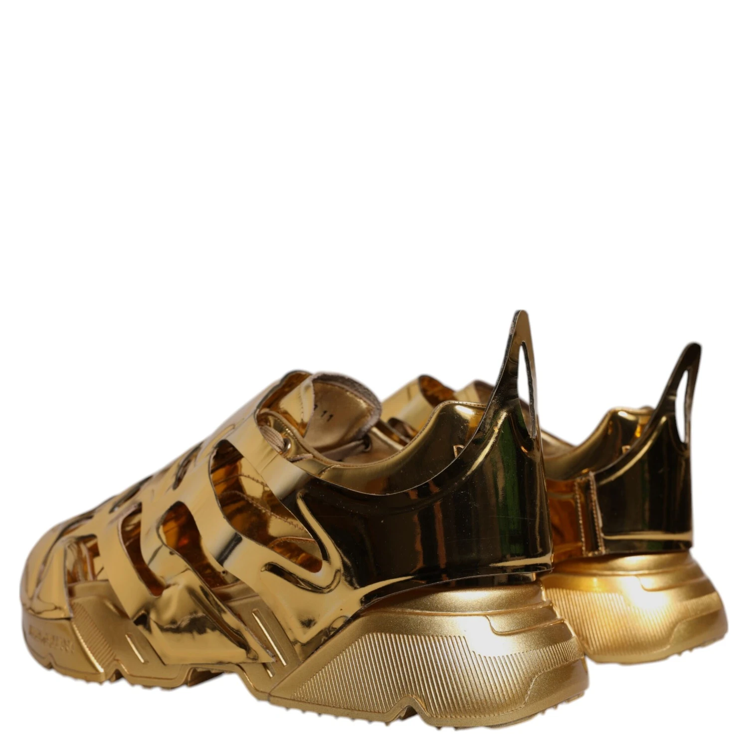 Gold Daymaster Leather Low Top Sneakers Shoes