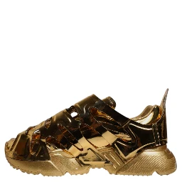 Gold Daymaster Leather Low Top Sneakers Shoes