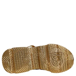 Gold Daymaster Leather Low Top Sneakers Shoes