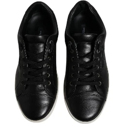 Black London Nappa Leather Men Sneakers Shoes