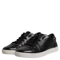 Black London Nappa Leather Men Sneakers Shoes