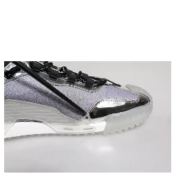 Silver Black Nylon NS1 Low Top Sneakers Shoes