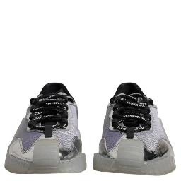 Silver Black Nylon NS1 Low Top Sneakers Shoes