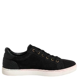 Black Logo Suede Leather Men Sneakers Shoes
