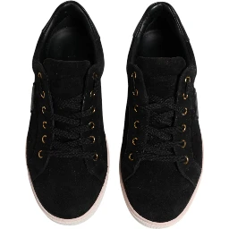 Black Logo Suede Leather Men Sneakers Shoes