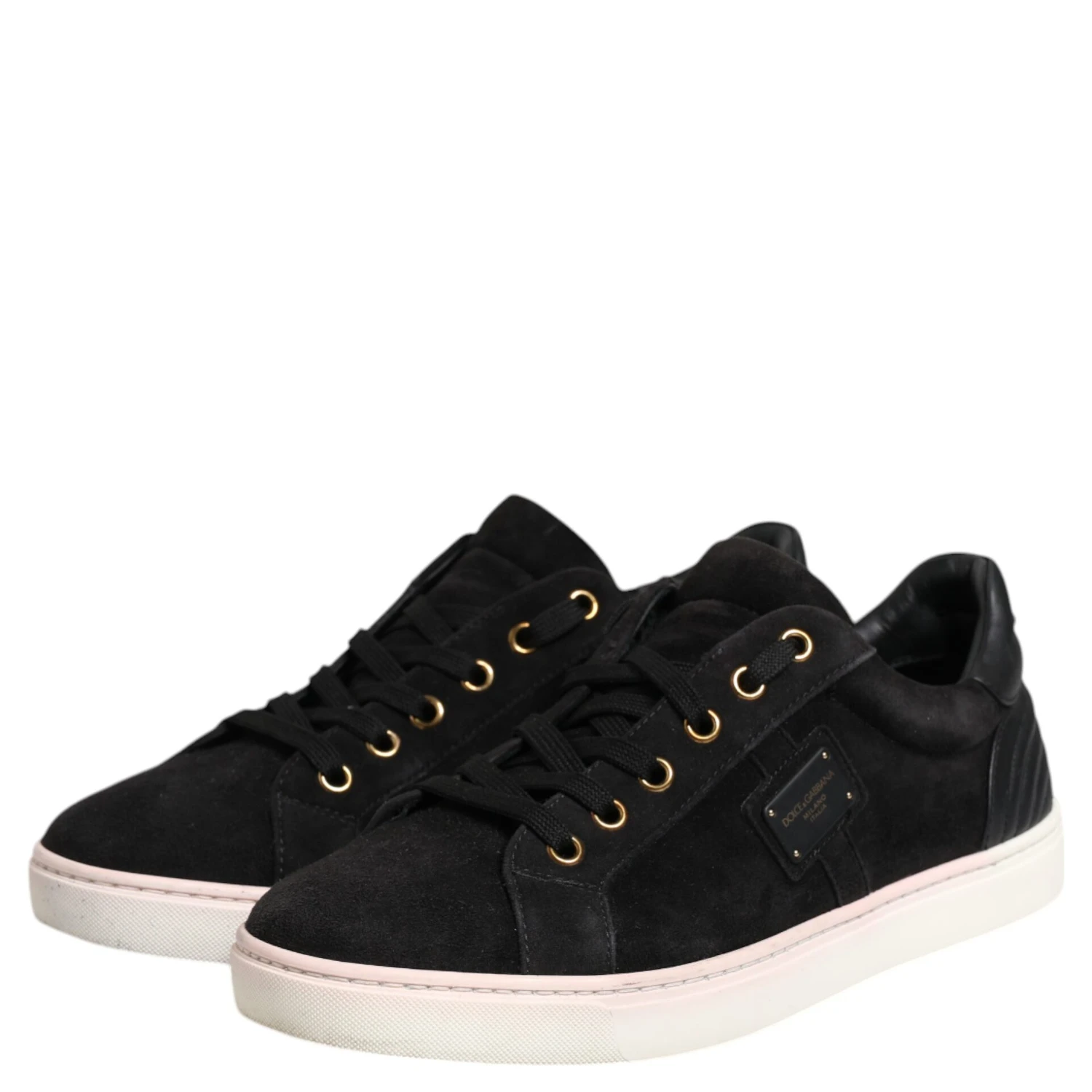 Black Logo Suede Leather Men Sneakers Shoes