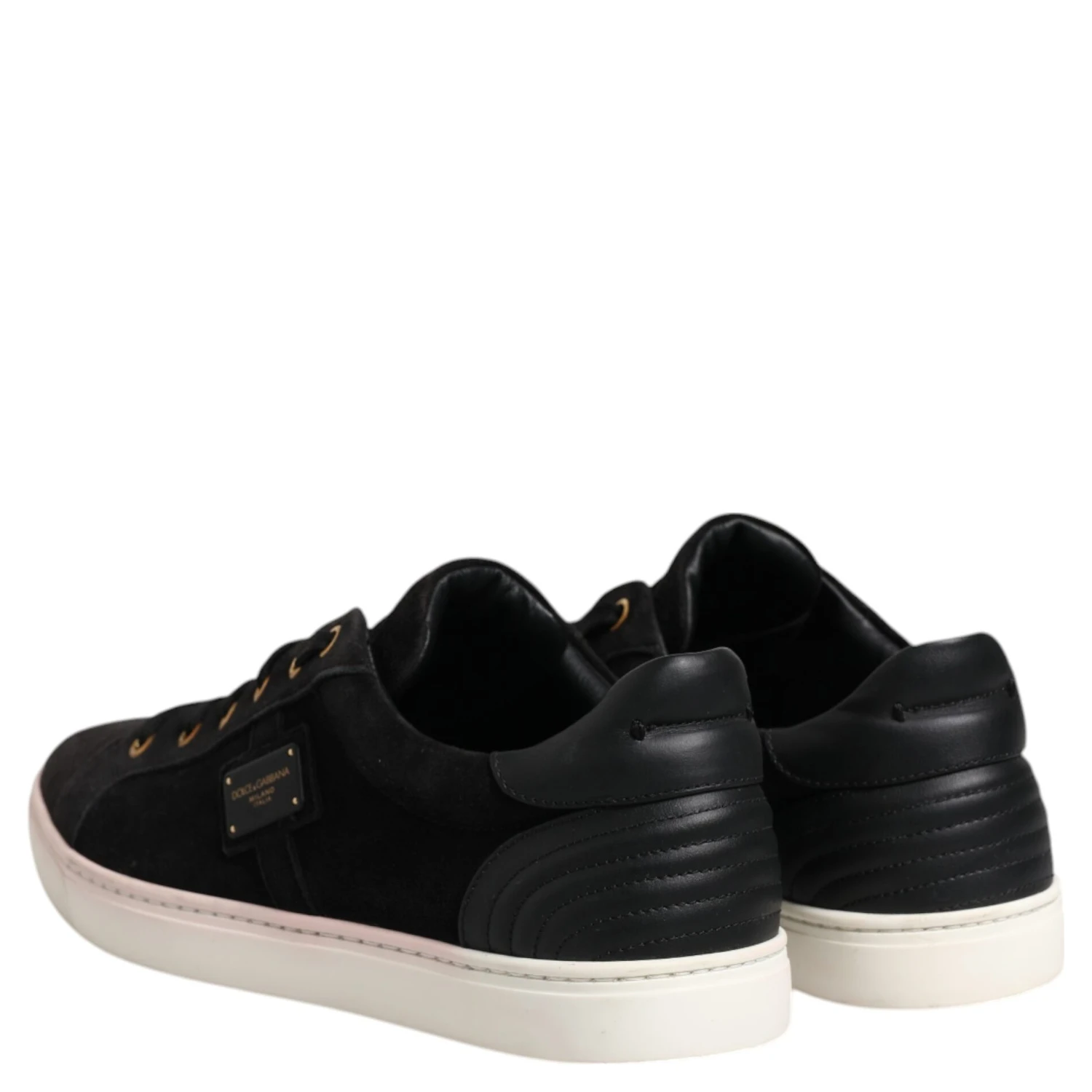 Black Logo Suede Leather Men Sneakers Shoes