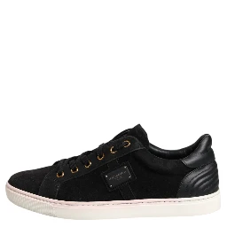 Black Logo Suede Leather Men Sneakers Shoes