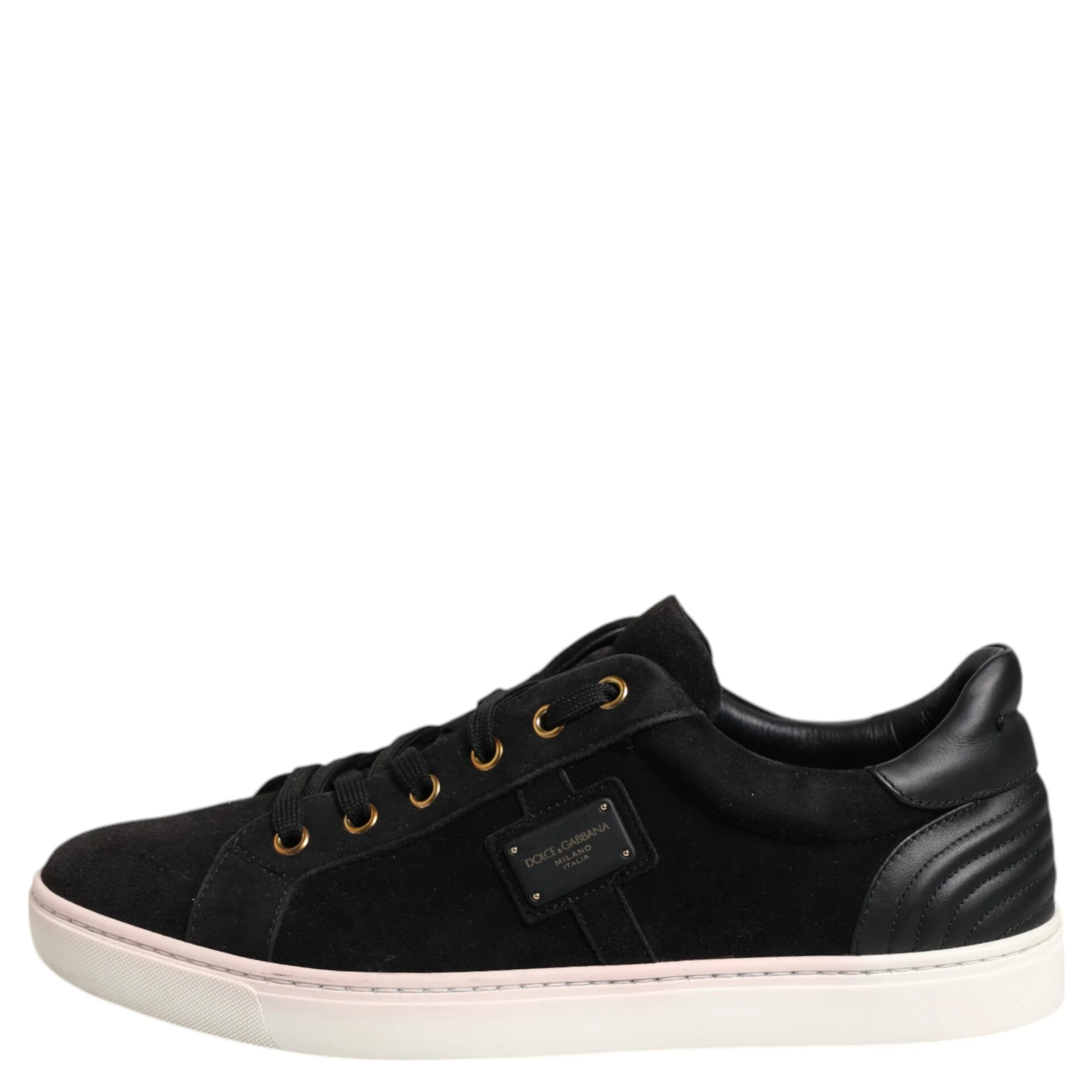 Black Logo Suede Leather Men Sneakers Shoes