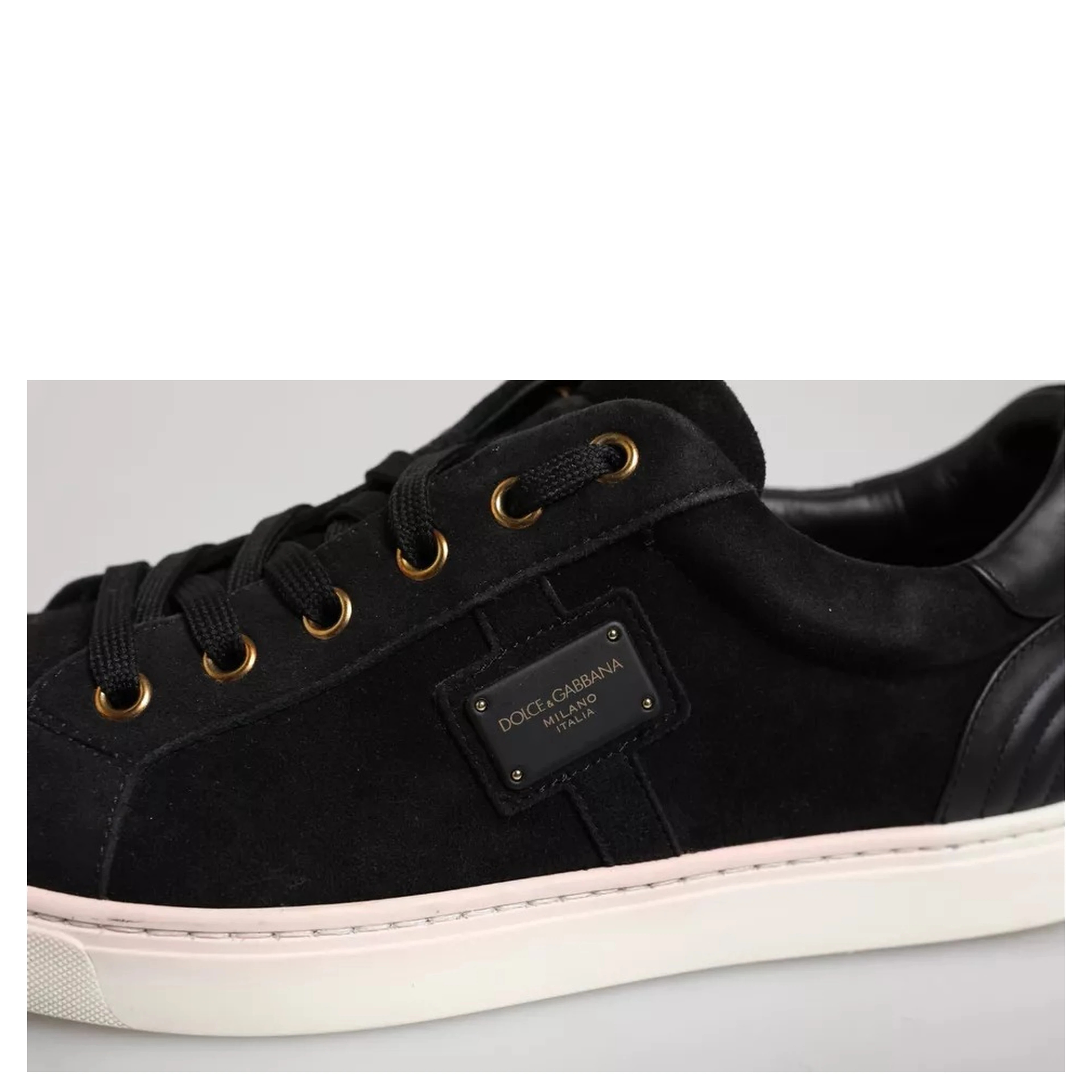 Black Logo Suede Leather Men Sneakers Shoes