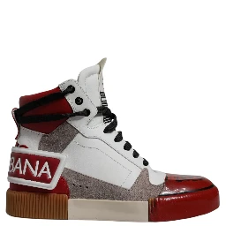 Multicolor Leather High Top Sneakers Shoes