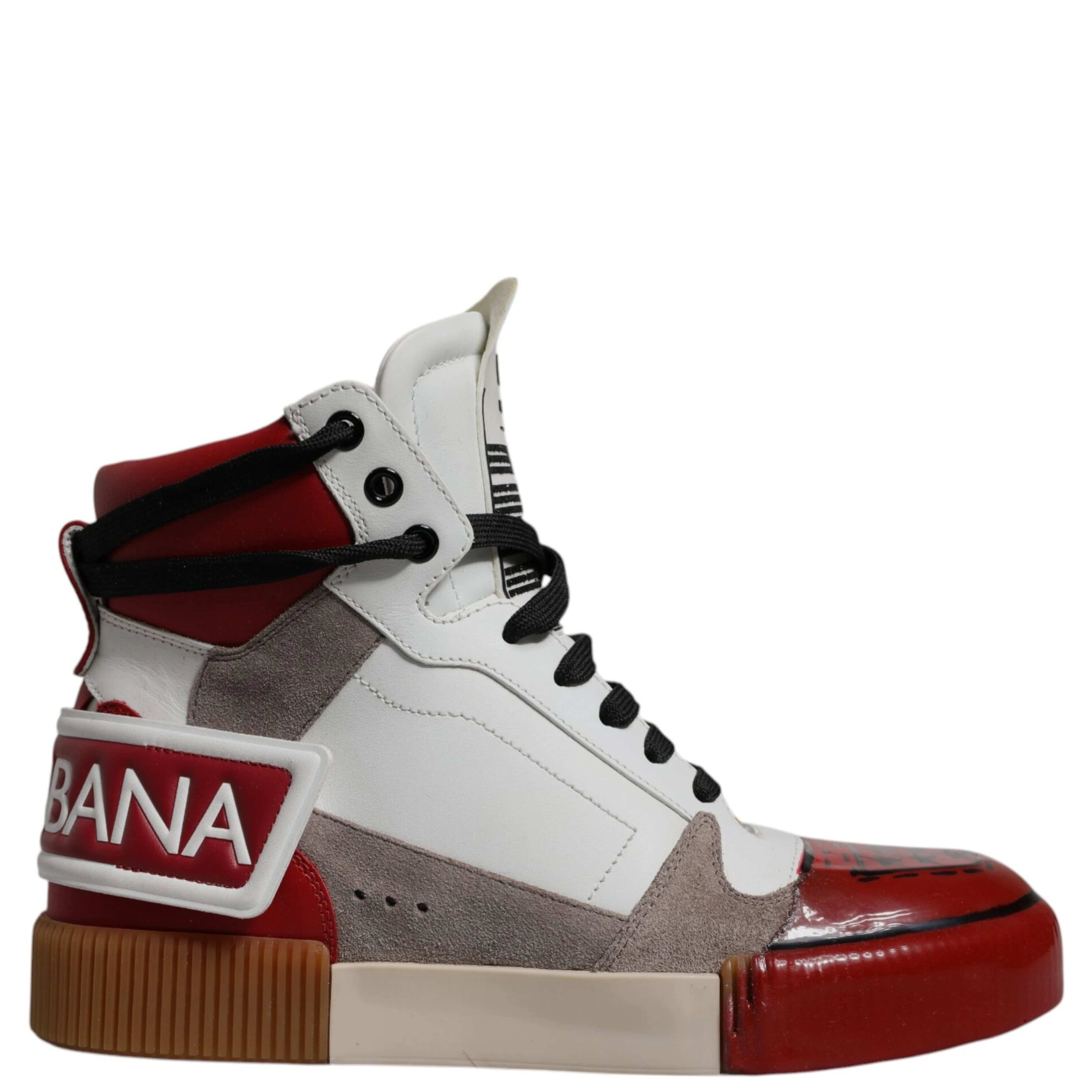 Multicolor Leather High Top Sneakers Shoes