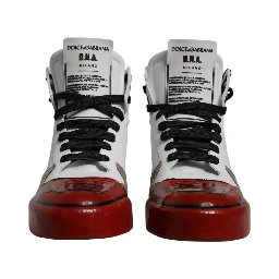 Multicolor Leather High Top Sneakers Shoes
