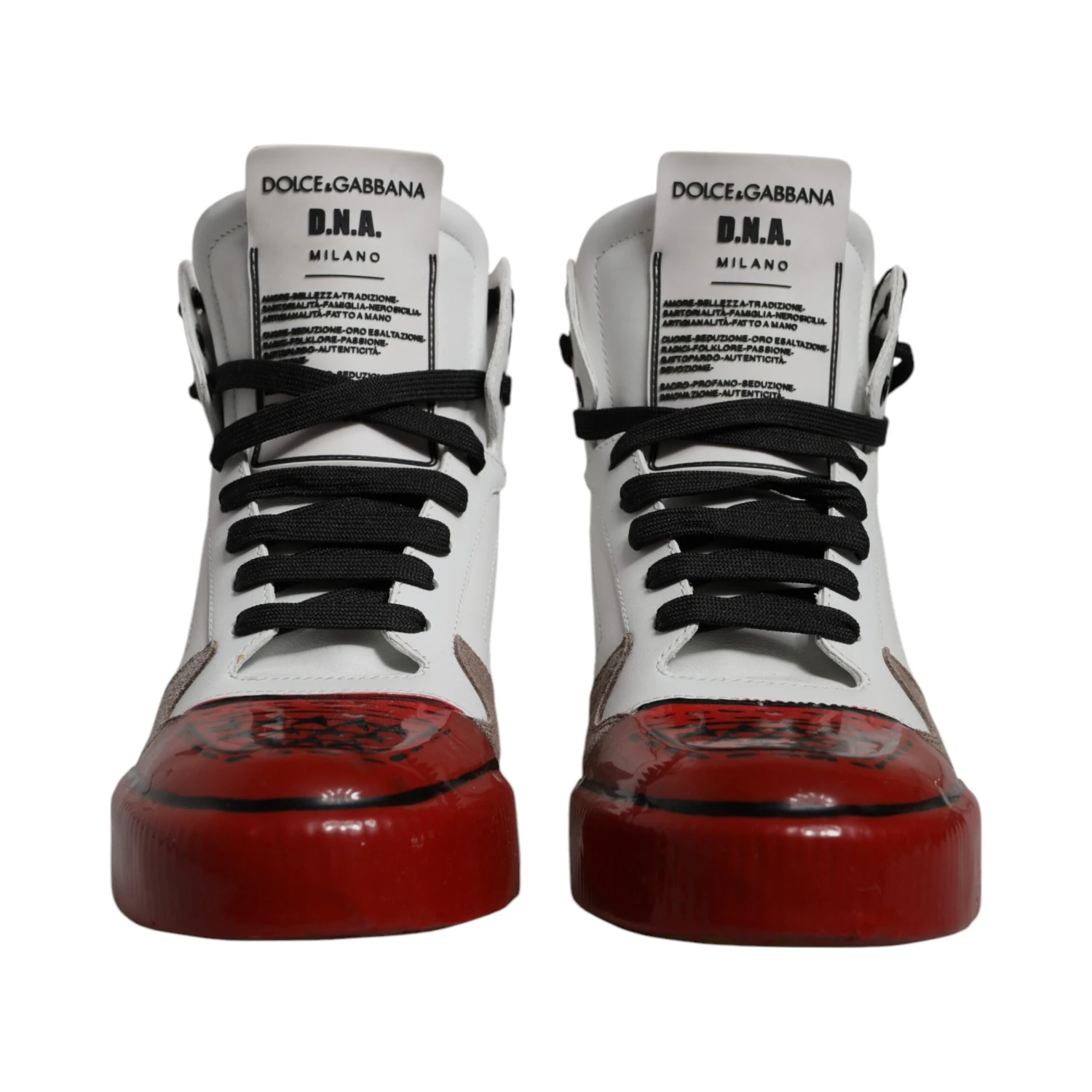 Multicolor Leather High Top Sneakers Shoes