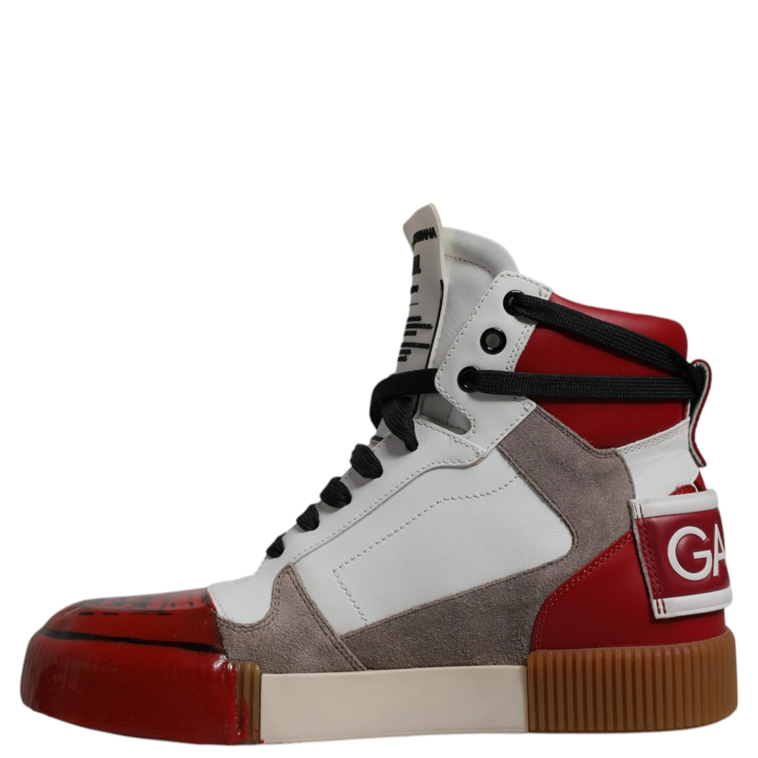 Multicolor Leather High Top Sneakers Shoes