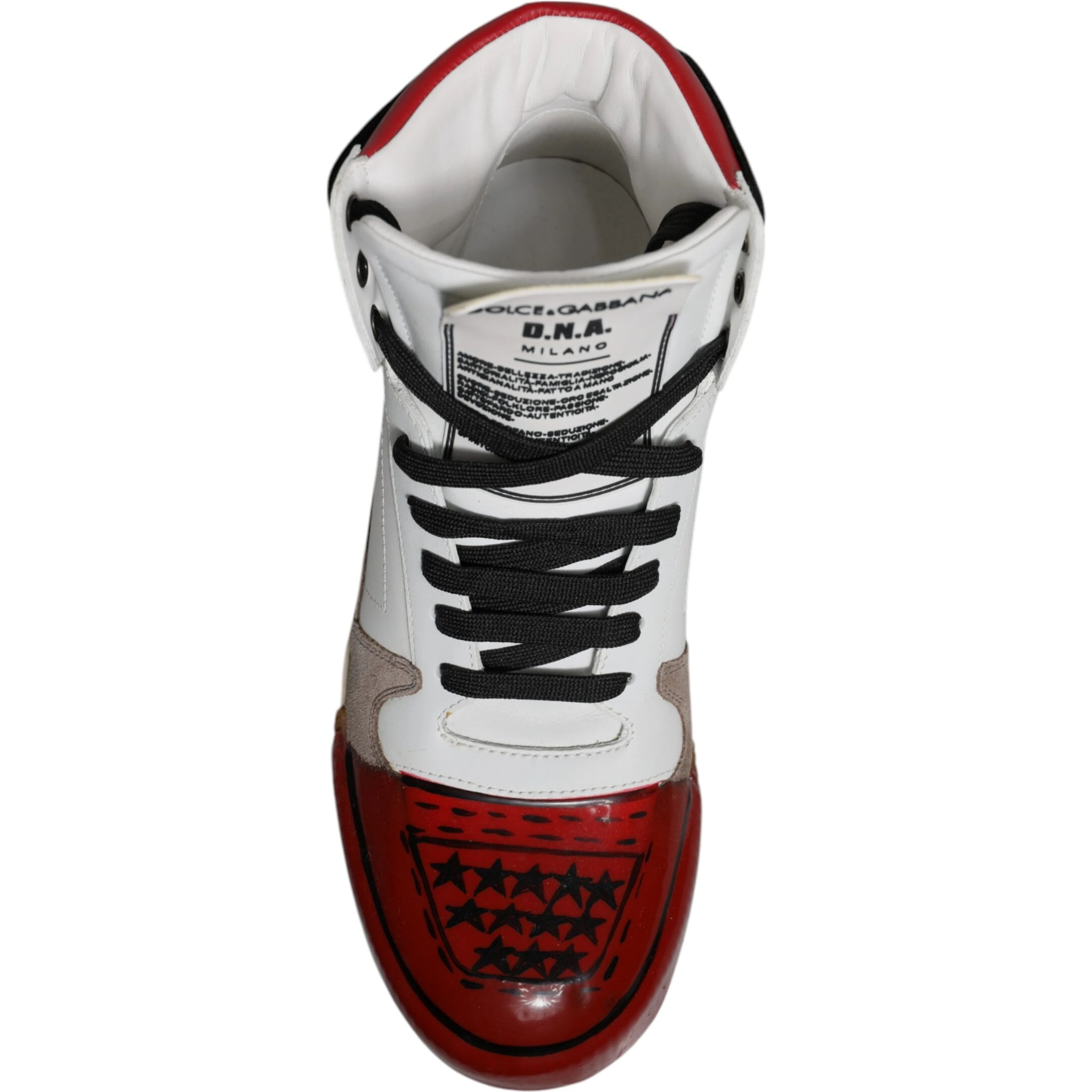 Multicolor Leather High Top Sneakers Shoes