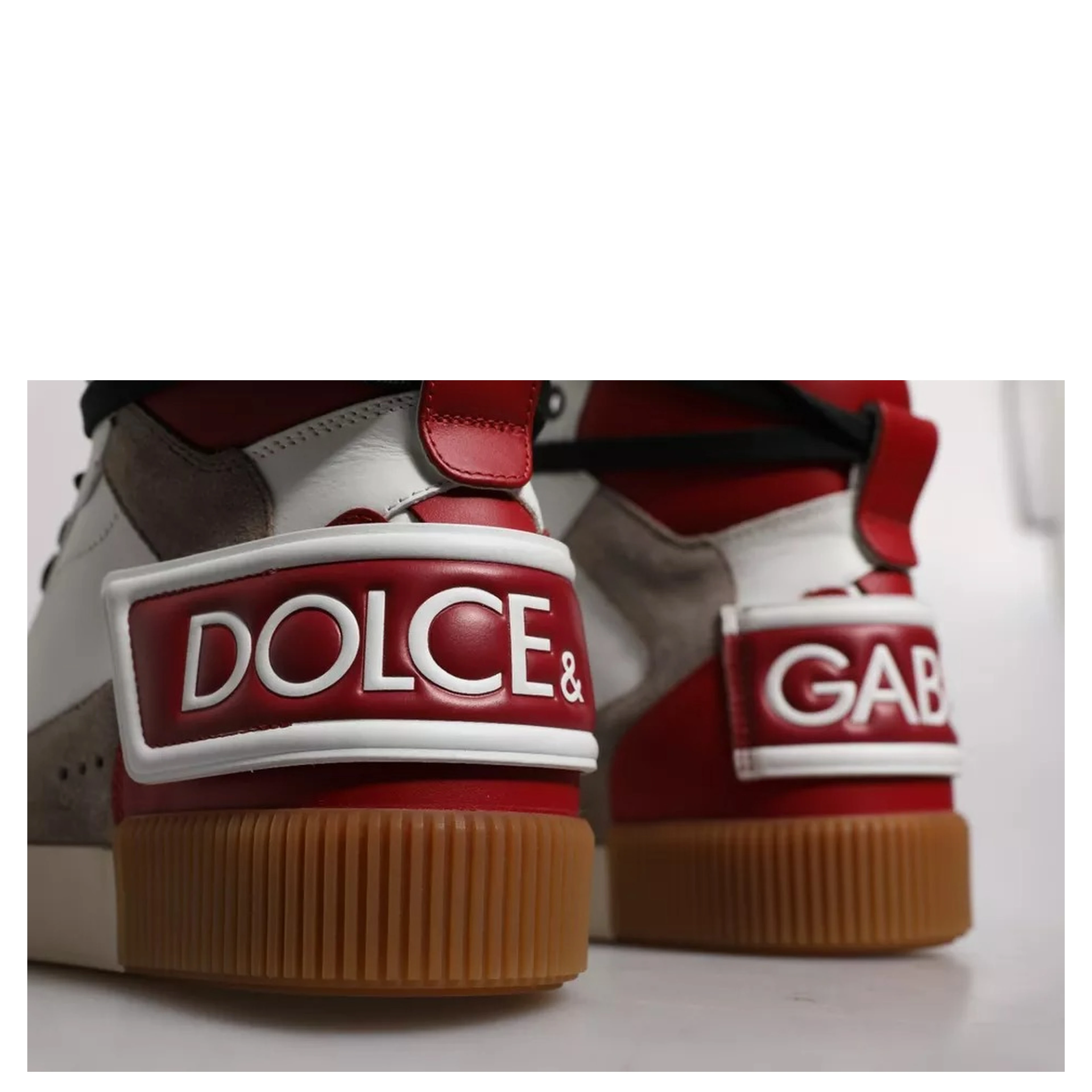 Multicolor Leather High Top Sneakers Shoes