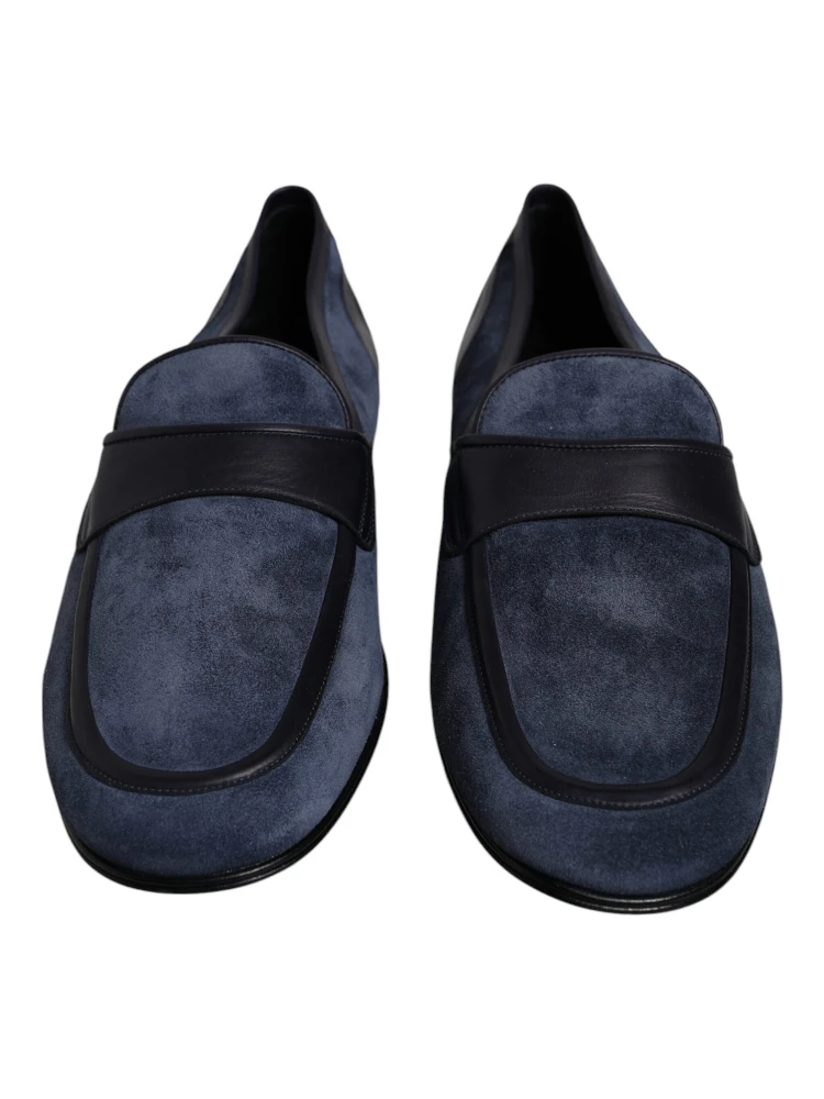 Blue Suede Leather Shoes Loafer Moccasin Shoes alternative