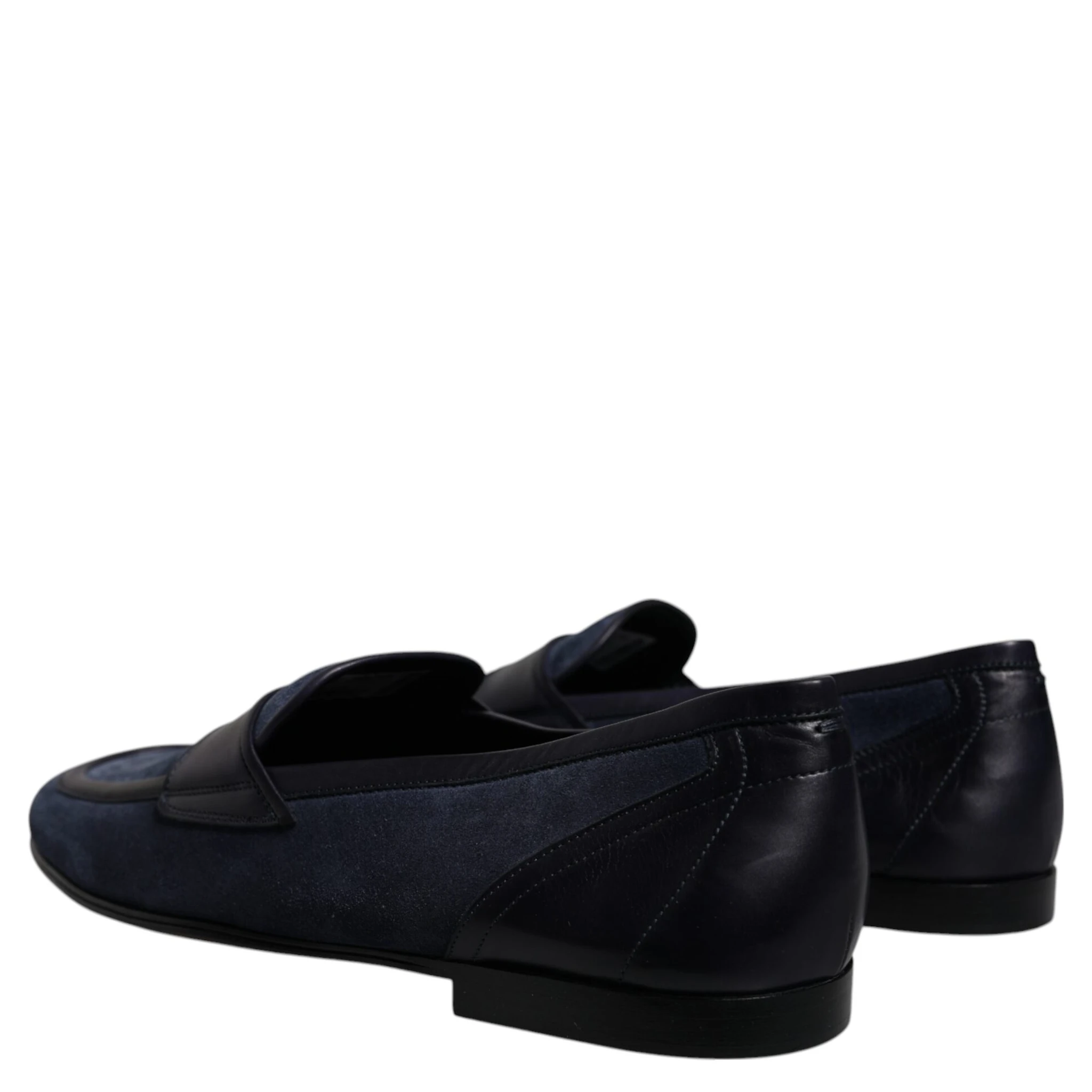 Blue Suede Leather Shoes Loafer Moccasin Shoes