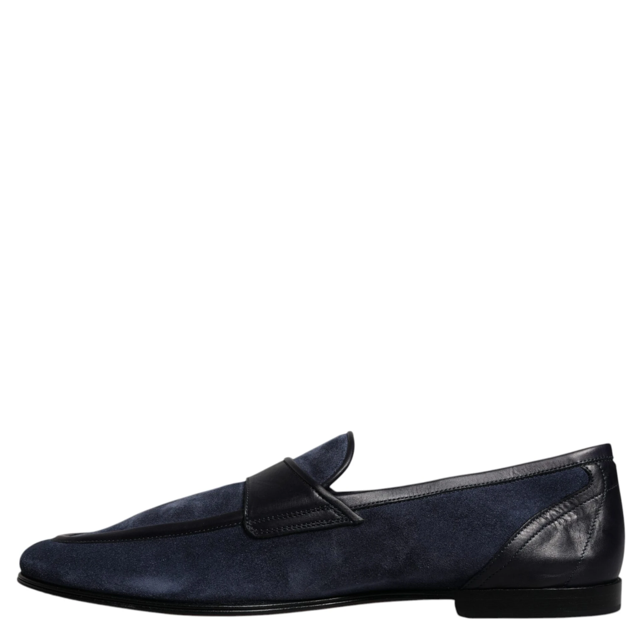 Blue Suede Leather Shoes Loafer Moccasin Shoes