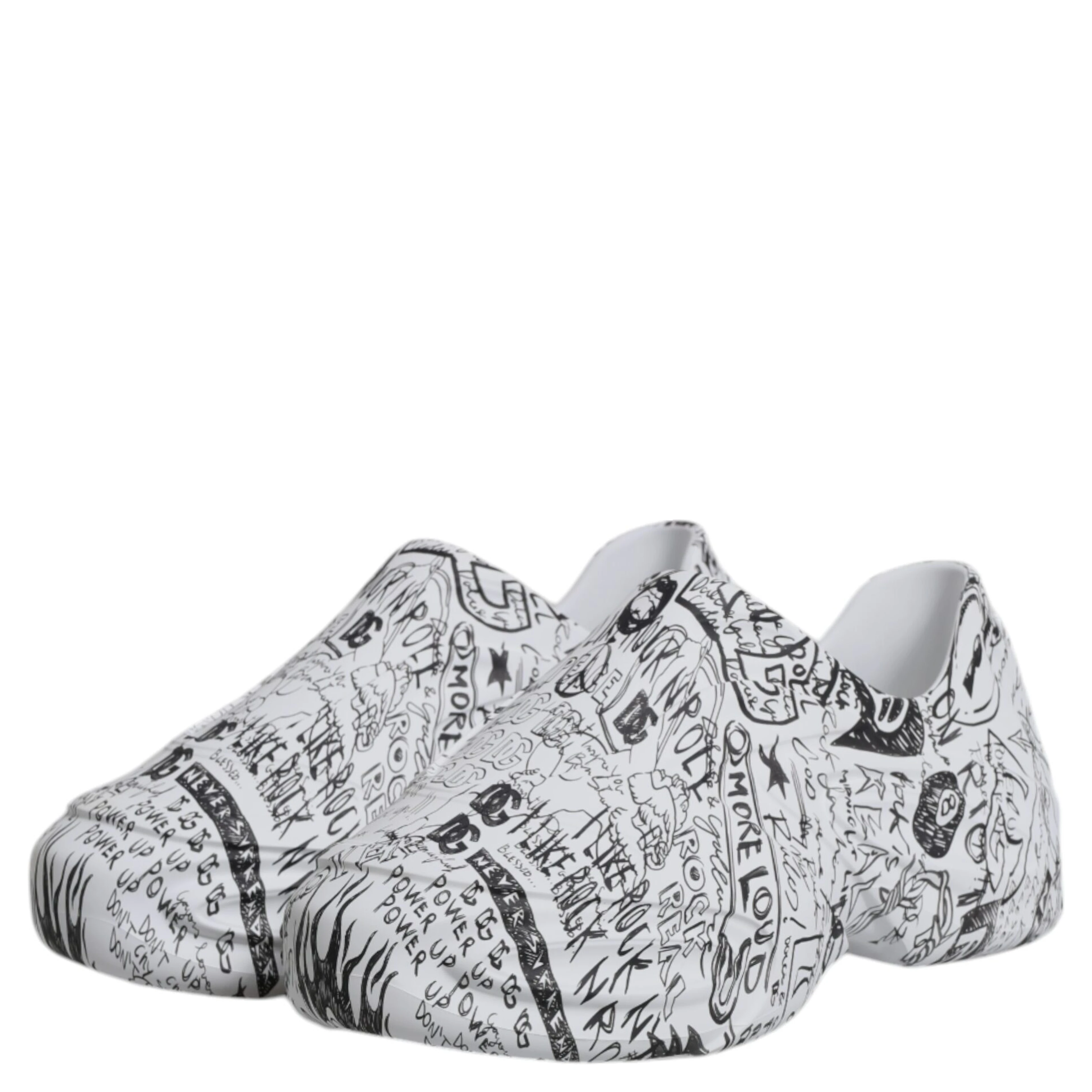White Black Graffiti Daymaster Sneakers Shoes