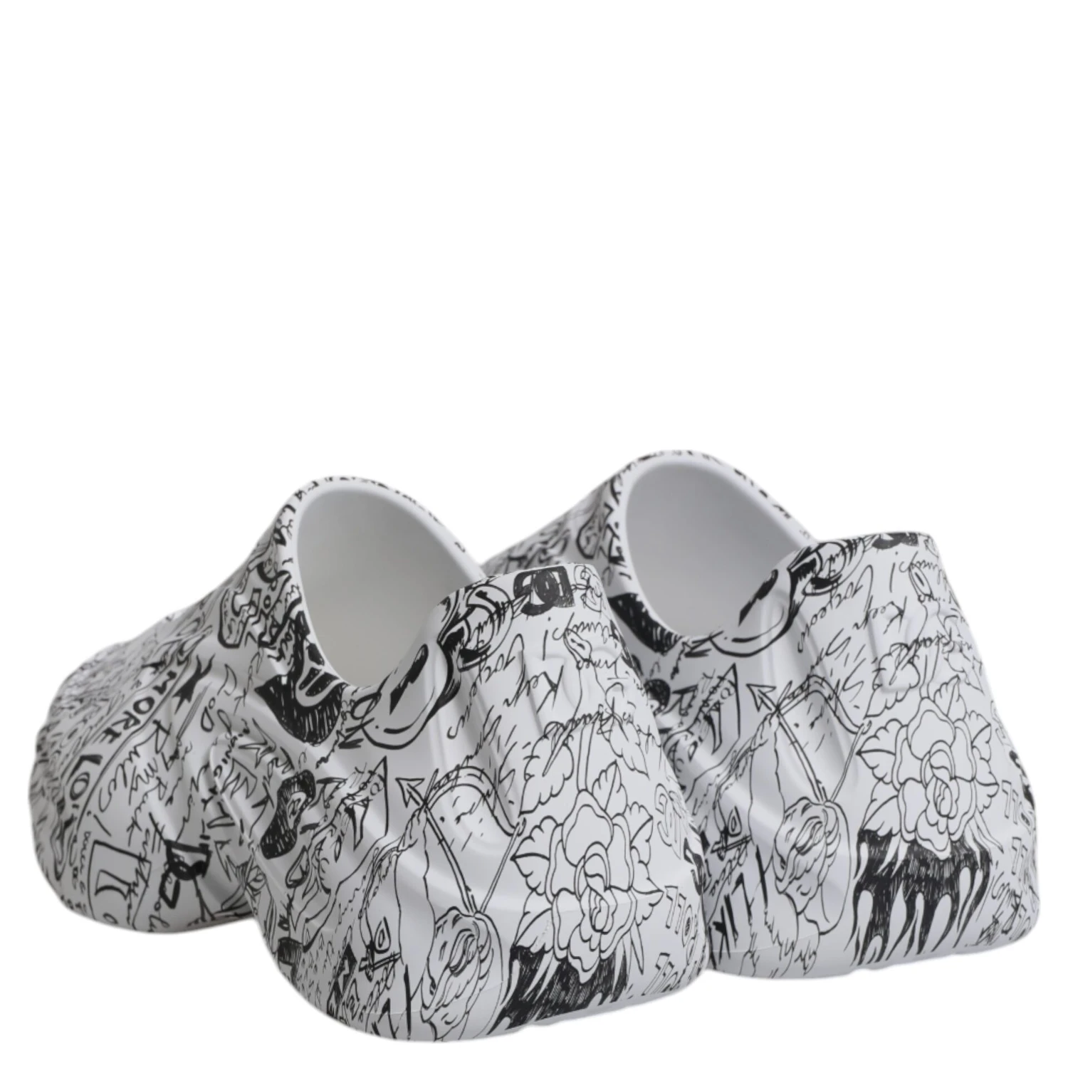 White Black Graffiti Daymaster Sneakers Shoes