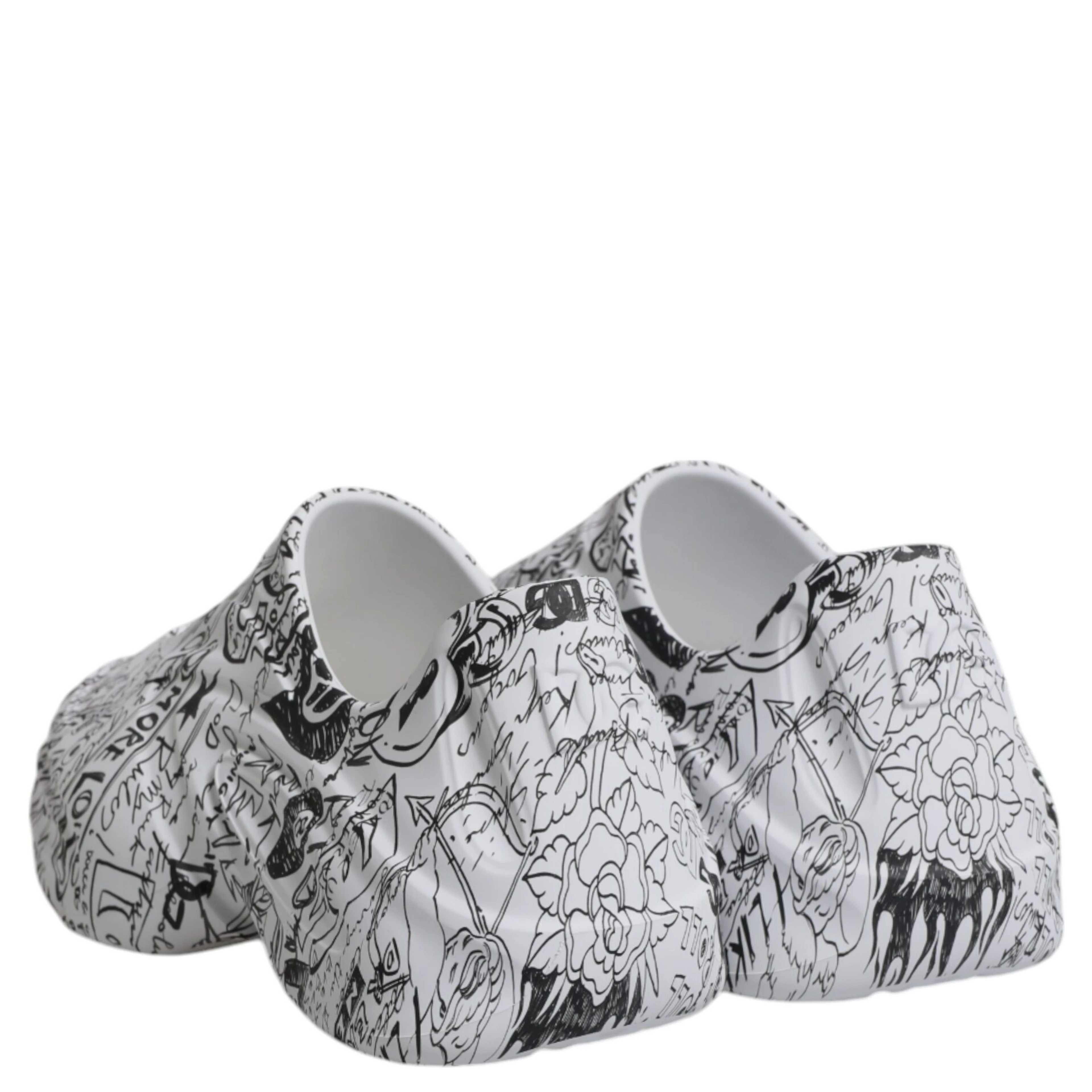 White Black Graffiti Daymaster Sneakers Shoes