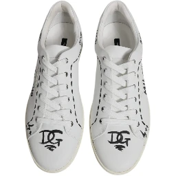 White Leather Milano Low Top Sneakers Shoes