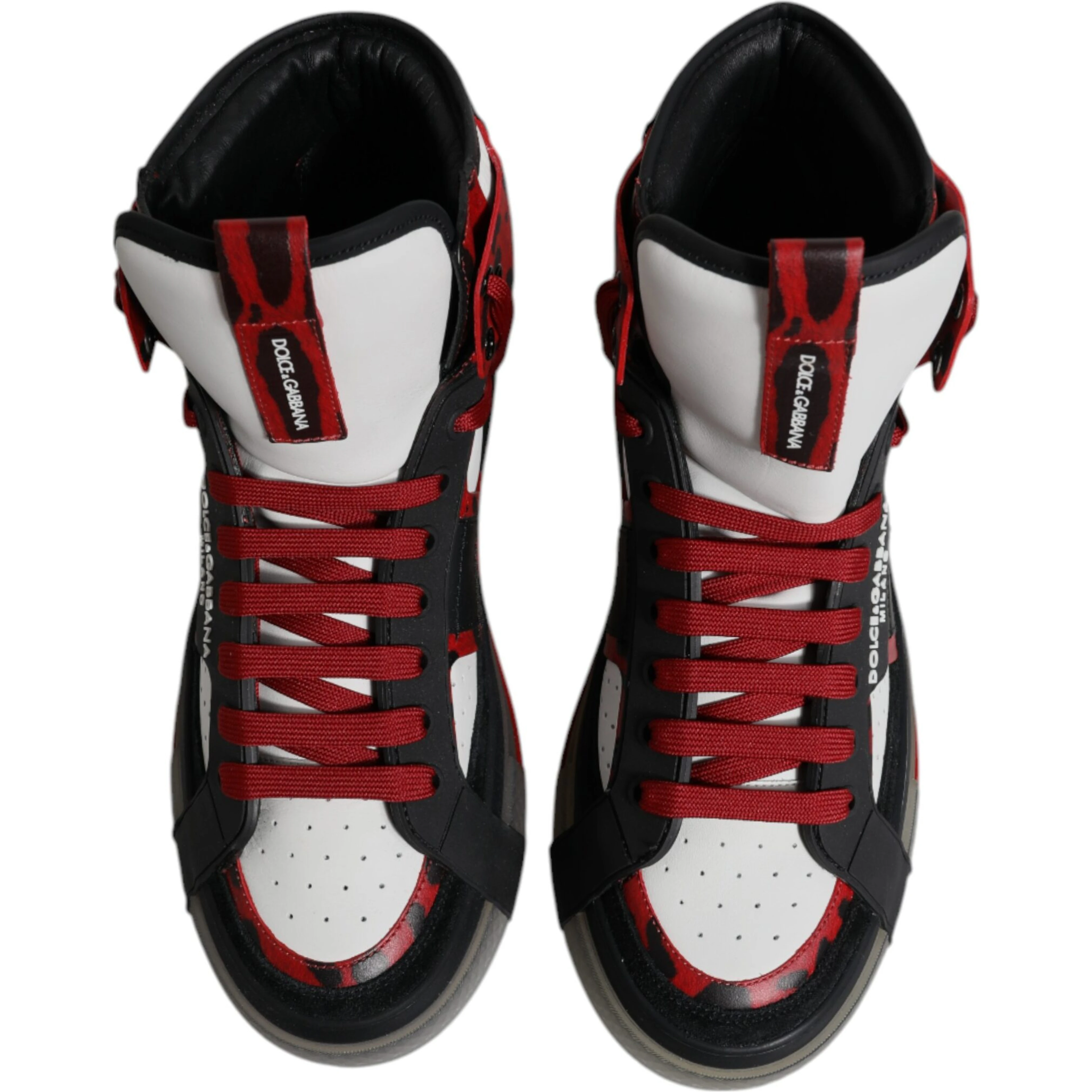 Multicolor Leather High Top Sneakers Shoes